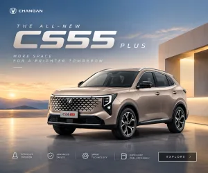 Advertisement for the all-new Changan CS55 Plus — more space for a brighter tomorrow